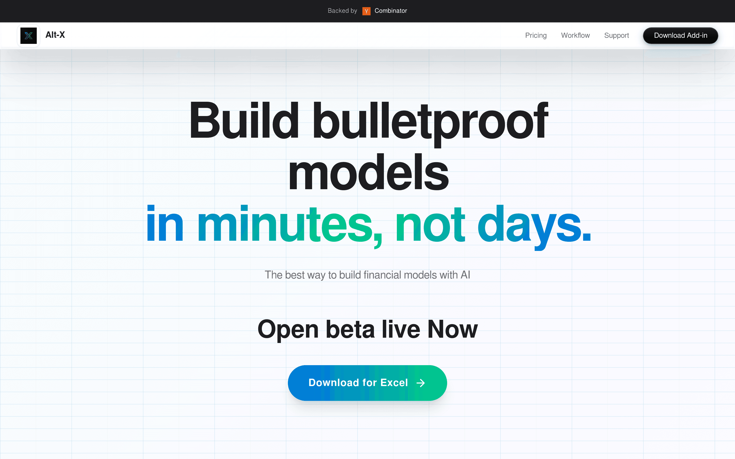 Alt-X pricing page screenshot
